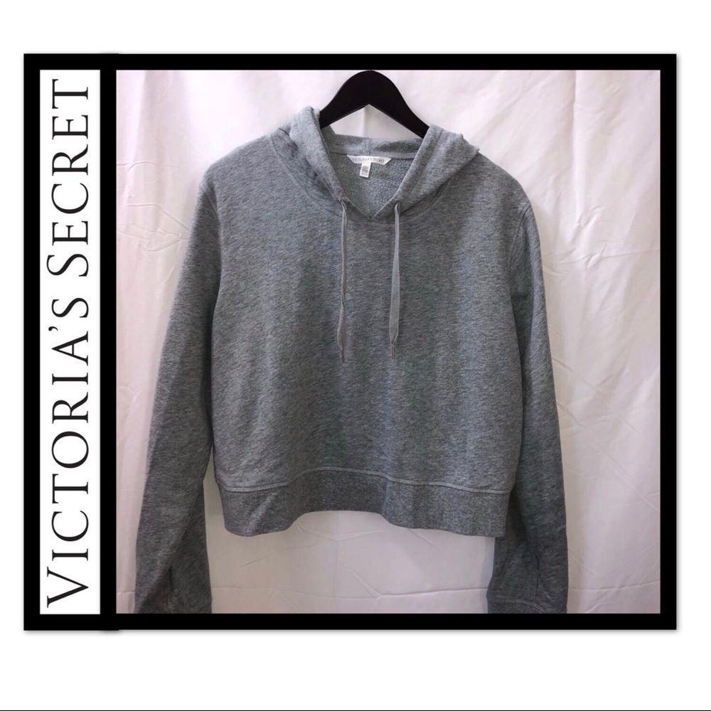 Victoria’s Secret Gray Cropped Hoodie Size XL